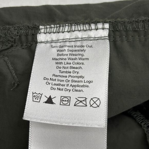 Eddie Bauer Sport Nylon Shorts Mens Size M Tall Green Mesh Brief Lining Belted - Picture 11 of 11